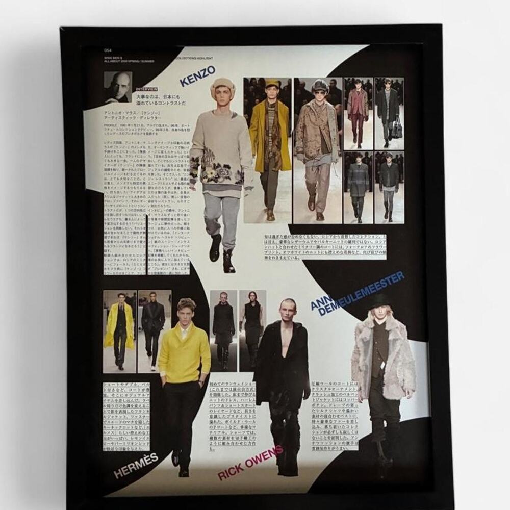 Ann DEMEULEMEESTER framed poster Archive 9x11 Japanese Fashion Issue